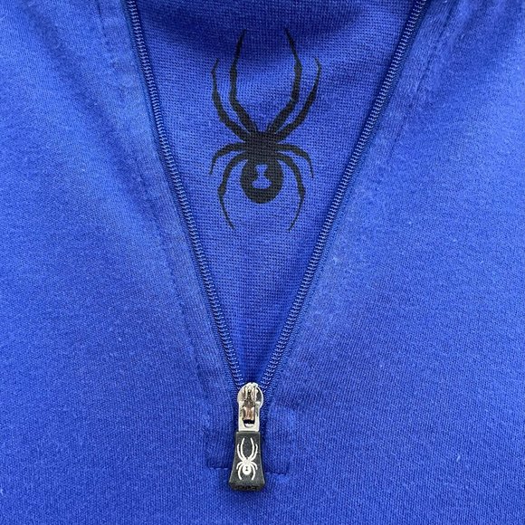 Spyder Men’s Half Zip Wind Protector Fleece Stretch Pullover Size Medium - Picture 3 of 12